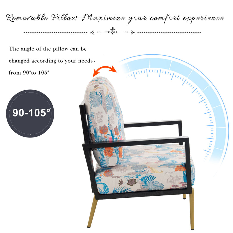 Modern Armchair With Solid Wood Frame