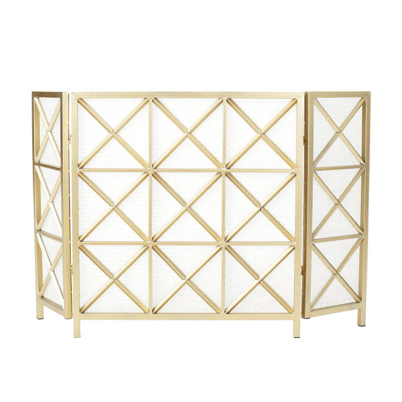 Margaret - 3 Panel Fireplace Screen Iron