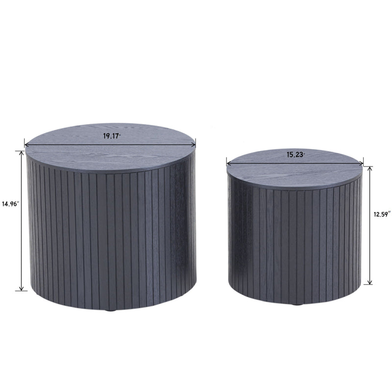 Handcrafted Nested Table Set, 2 Pieces