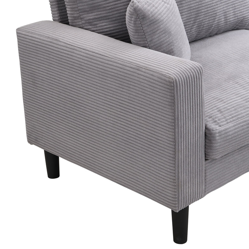 Modern Upholstered 3 Seat Sofa, High Resilience