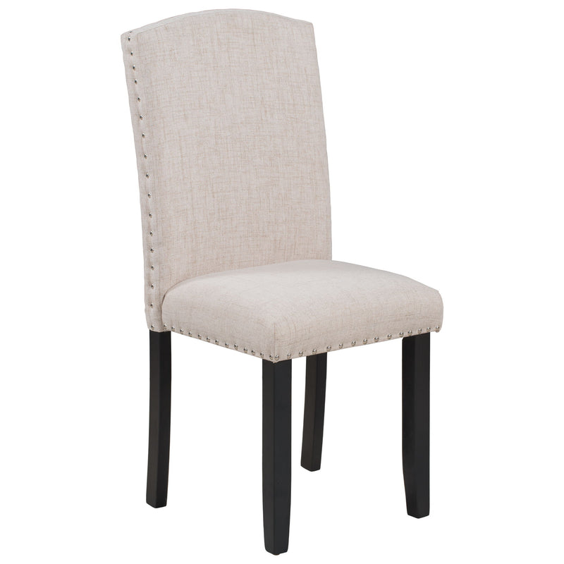 6 Piece Dining Set With V - Legs - White