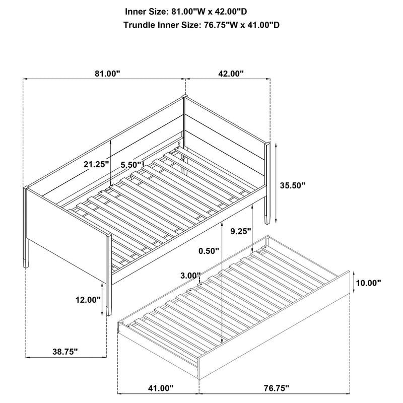 Stewart - Twin Daybed With Trundle - Natural
