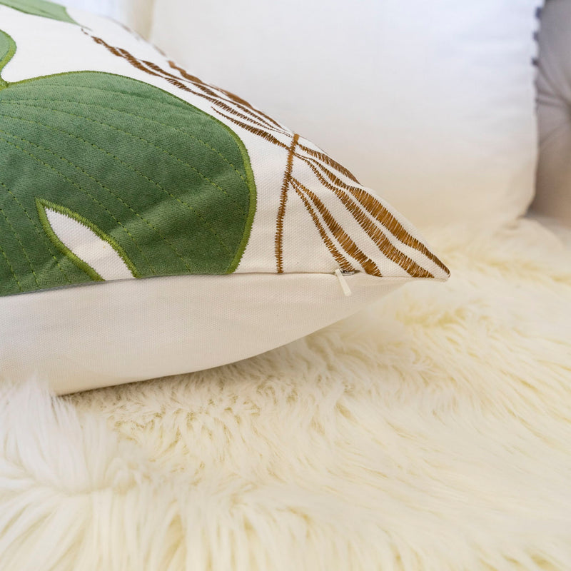 Autumn Vibes Leaf Accent Pillow