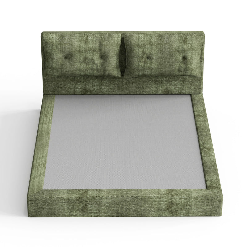 Airframe - Upholstered Bed Frame With Double Layered Upholstered Headboard