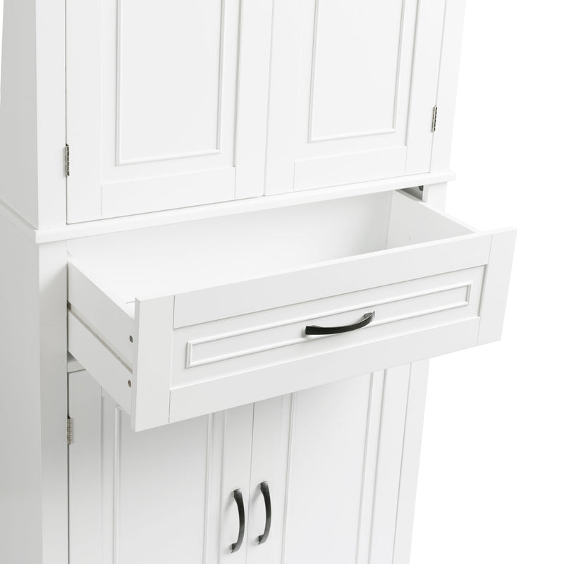 Bathroom Storage Cabinet With Doors And Drawer, Adjustable Shelf
