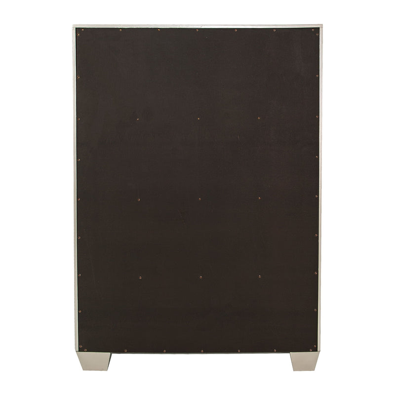5 Drawer Chest Bedroom Furniture - Silver
