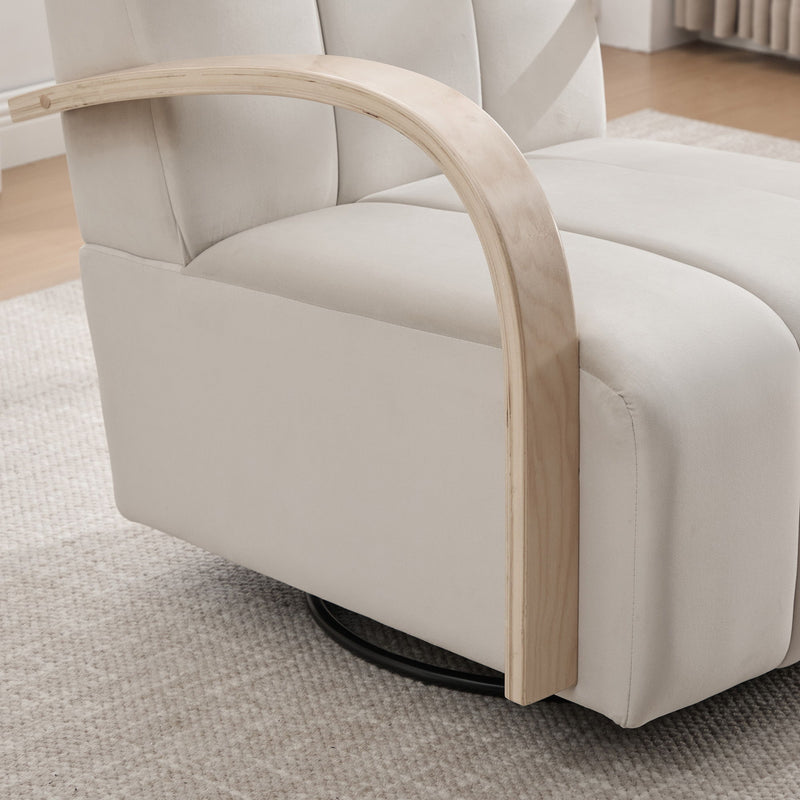 360° Swivel Accent Chair With Armrests