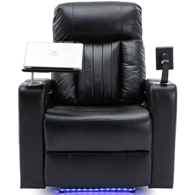 Power Recliner & Storage Arms, Cupholders, Swivel Tray Table And Cell Phone Stand