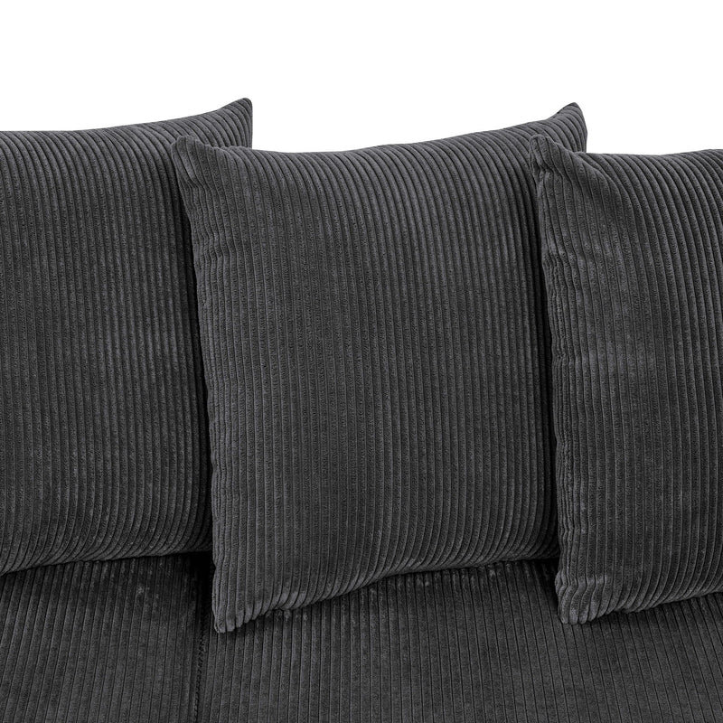 Large Seating Modular Sleeper Sectional - Dark Gray