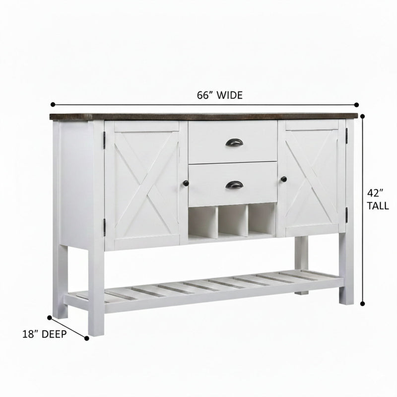 2 Drawer Server - Brown