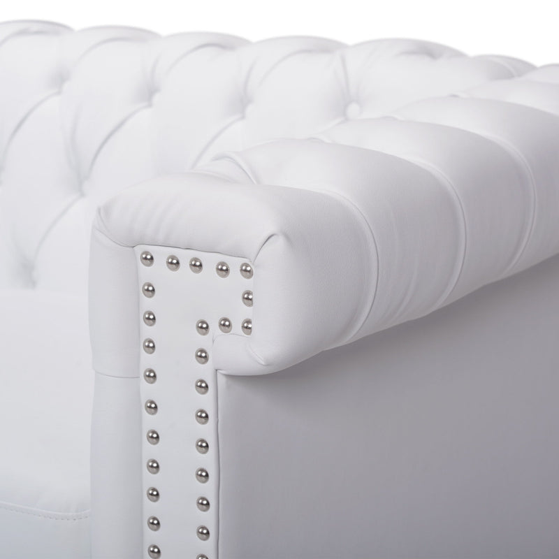 Chesterfield Style 3 Seater Sofa With Deep Button Tufting