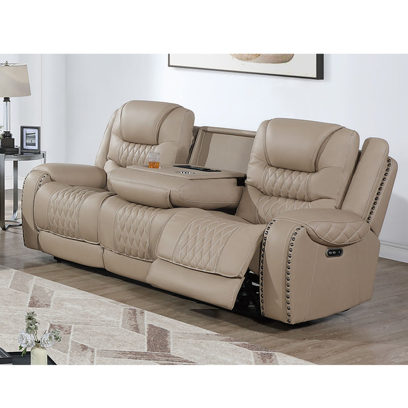 Power Motion Sofa Set With USB Ports And Adjustable Headrests