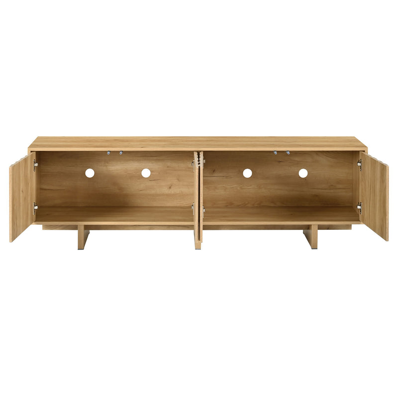 Retro Style TV Stand With Wavy Door