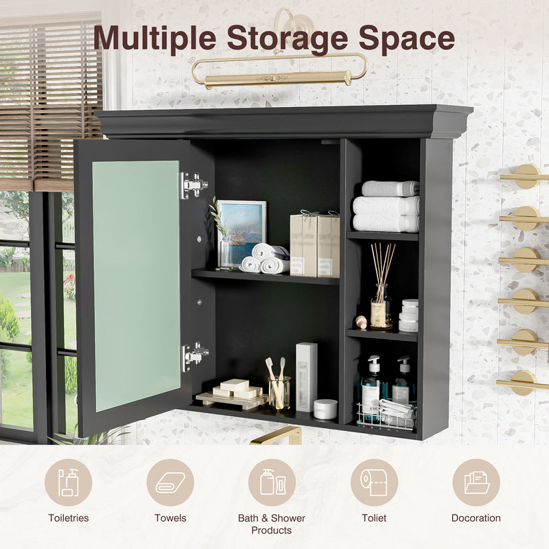 Wall Mounted Bathroom Storage Cabinet With Mirror Door