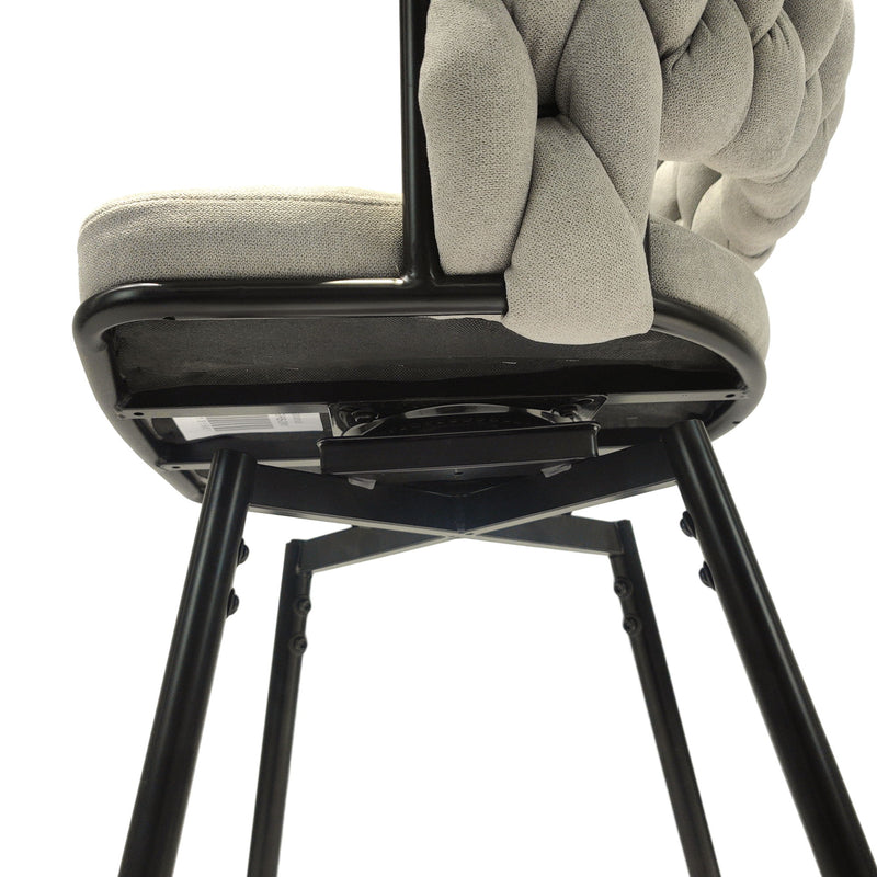 Bar Stool 360 Swivel With Back Footrest