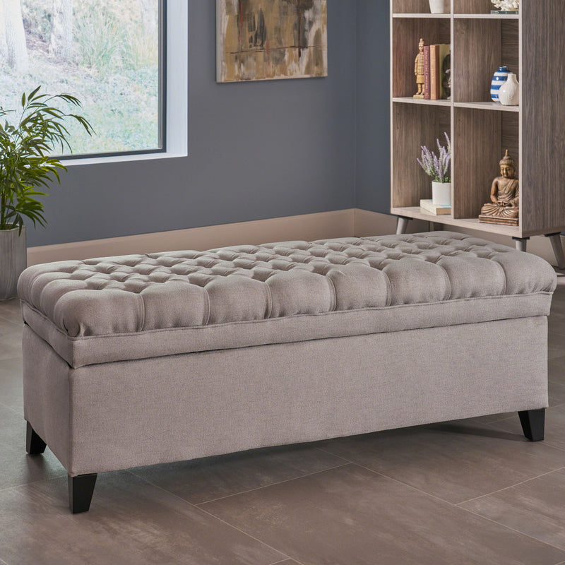 Juliana - Storage Ottoman With Birch Legs