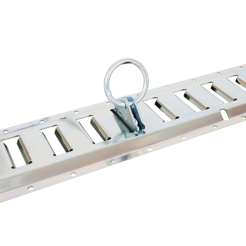 Universal E Track Tie-Down Rail Kit For Trucks, Vans, Garages - Silver