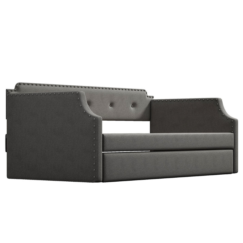 Upholstered Daybed With Trundle