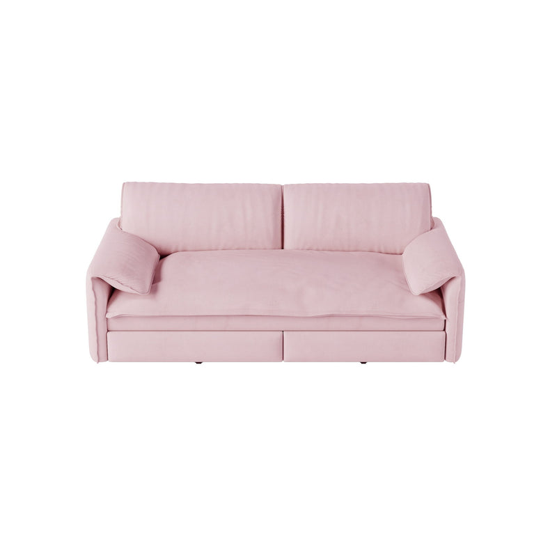 Queen Pull Out Sofa Bed With Side Storage