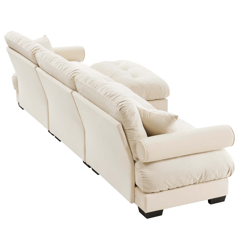 Super Comfort Oversized Modular Sectional Sofa With Movable Ottoman