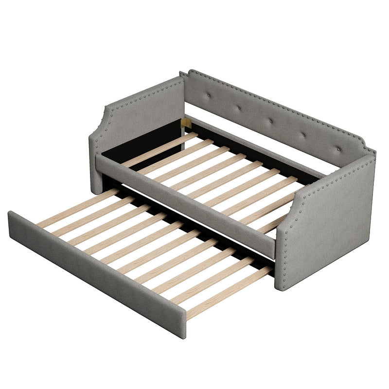 Upholstered Daybed With Trundle