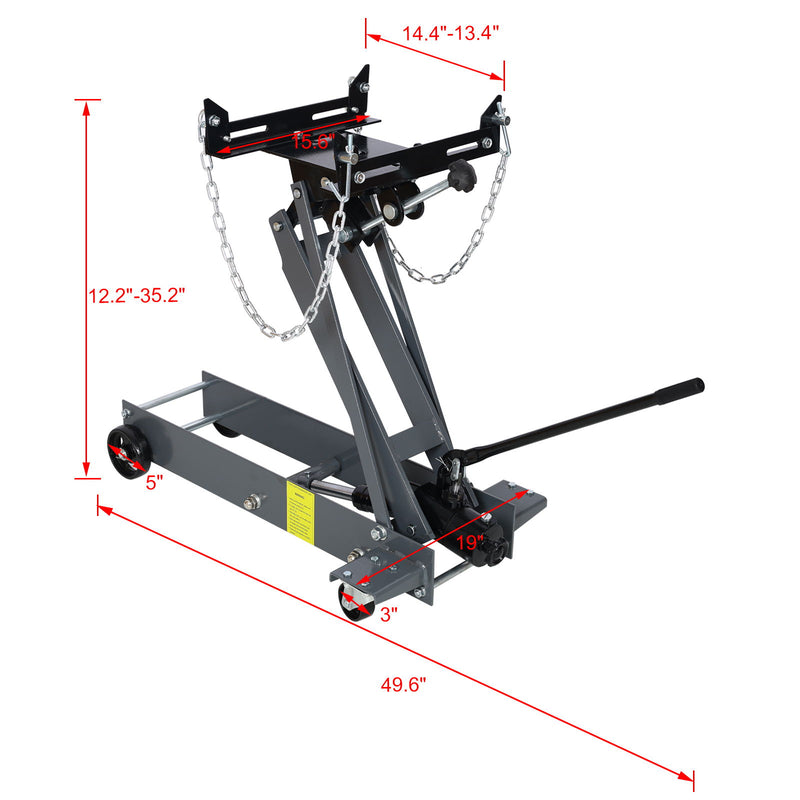 Hydraulic Floor Jack, Low Profile Transmission Service