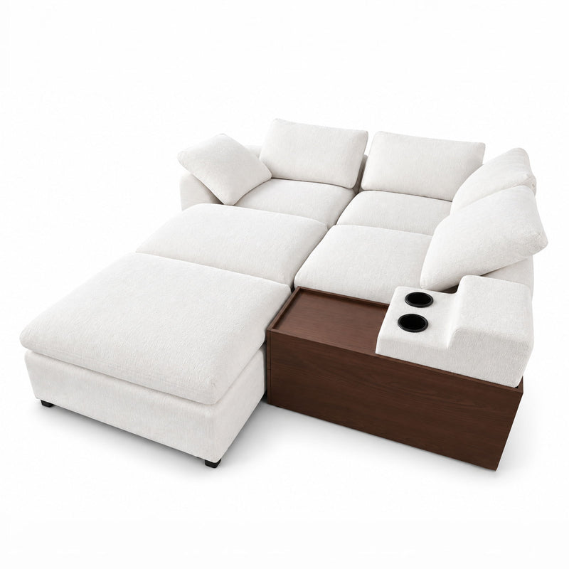 Modular Cloud Couch With Storage Console
