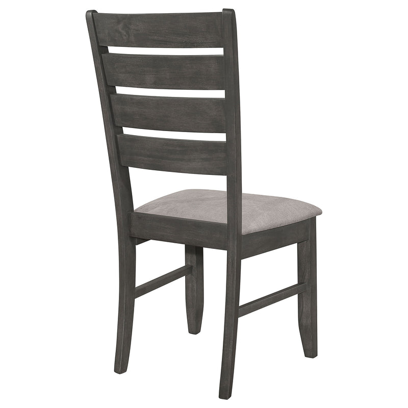 Padded Seat Side Chairs With Tapered Slats (Set of 2)