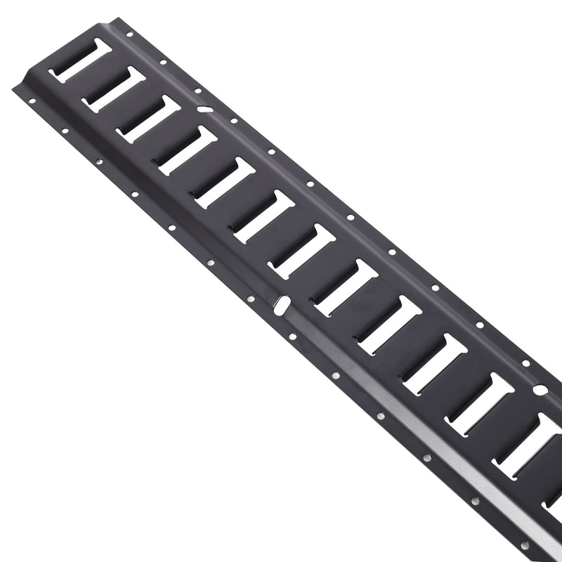 18 Pieces E Track Tie-Down Rail Kit For Trucks, Vans, And Garages With O-Ring Anchors And Ratchet Straps - Black