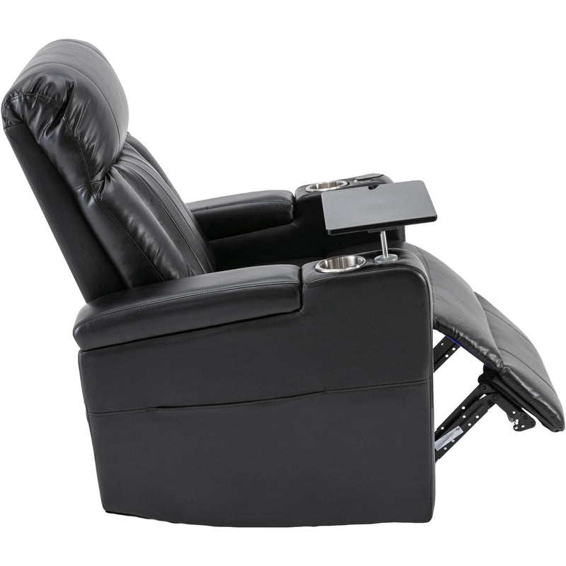 Power Recliner & Storage Arms, Cupholders, Swivel Tray Table And Cell Phone Stand