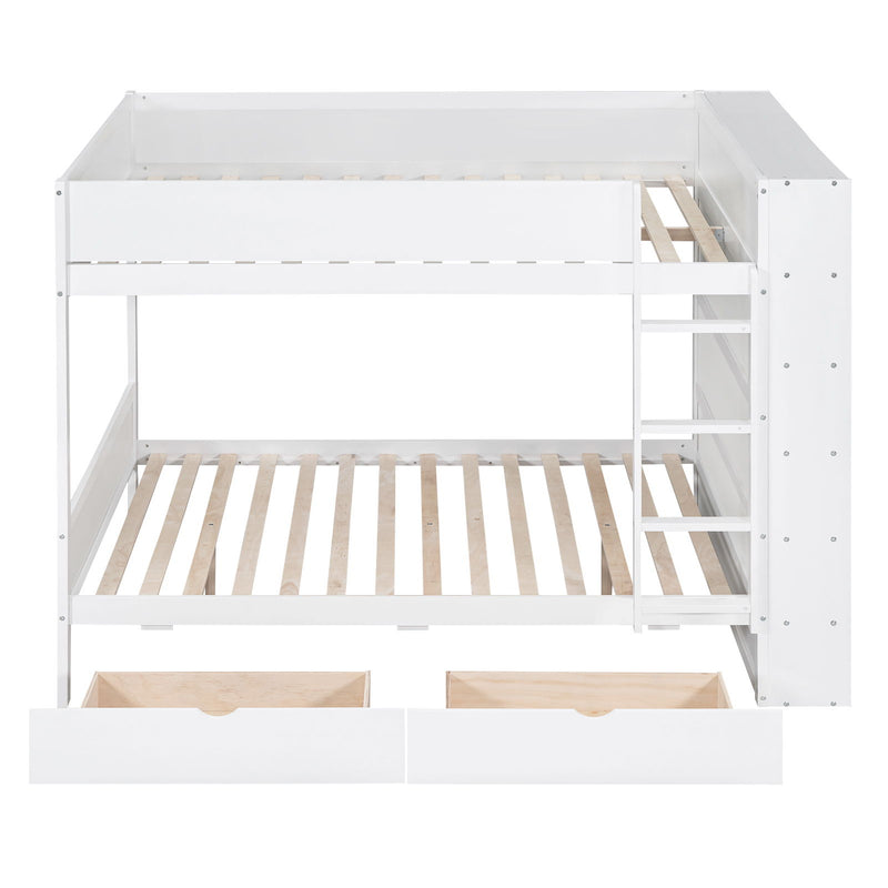 Bunk Bed With 2 Drawers And Multi Layer Cabinet