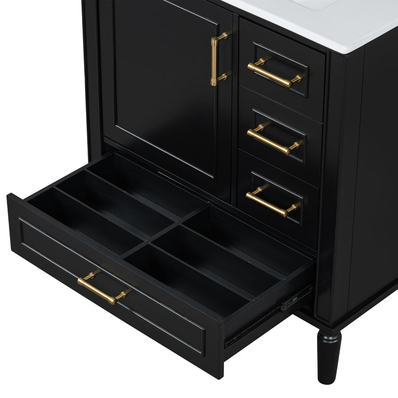 Traditional Bathroom Vanity Set With Soft Close Doors