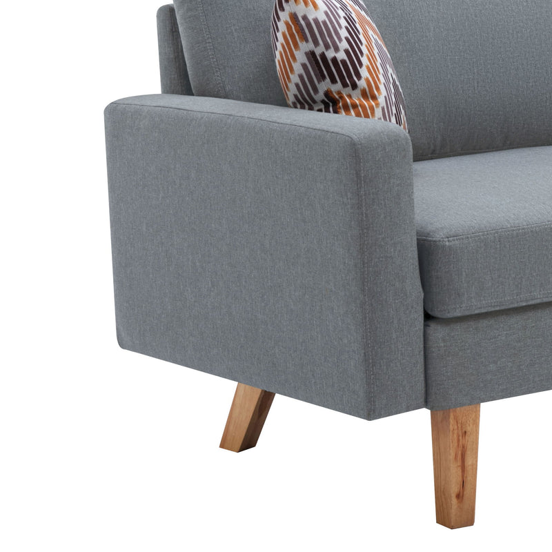 Bahamas - Minimalistic Sofa With 2 Throw Pillows