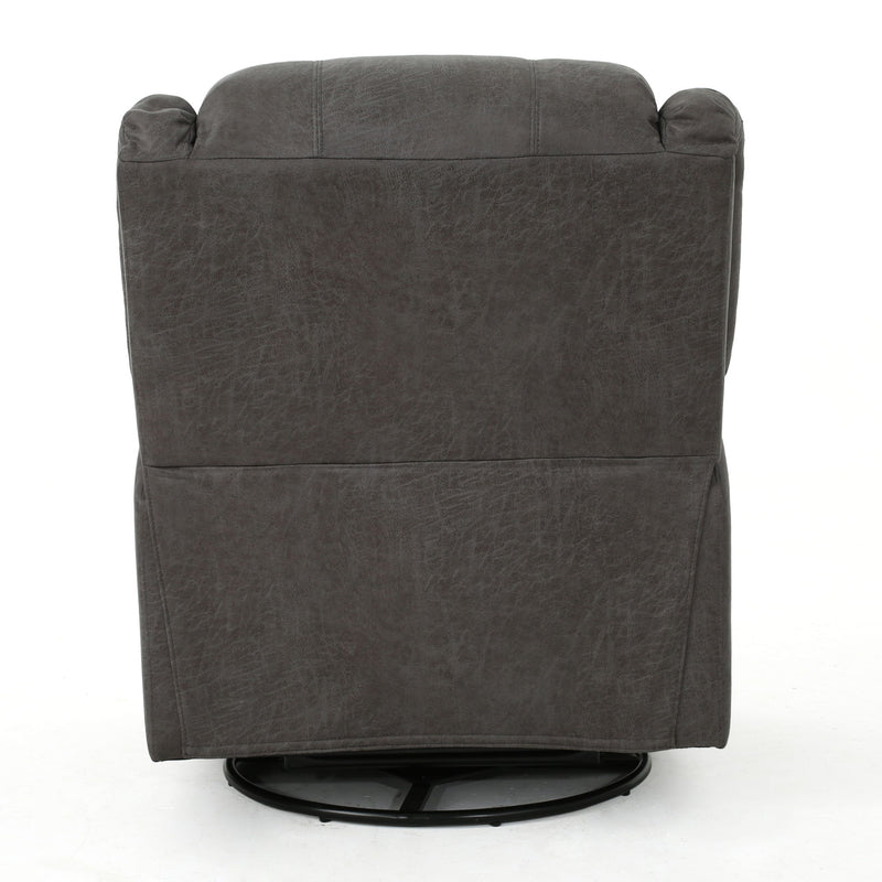 Contemporary Glider Recliner With Swivel Function