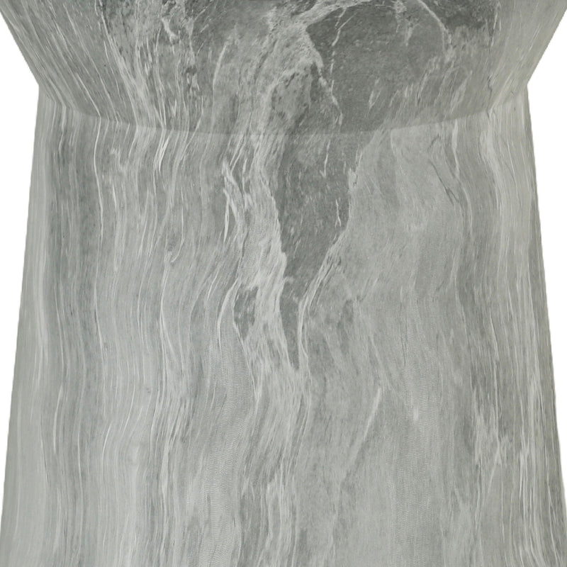 Round Outdoor End Table - Marble