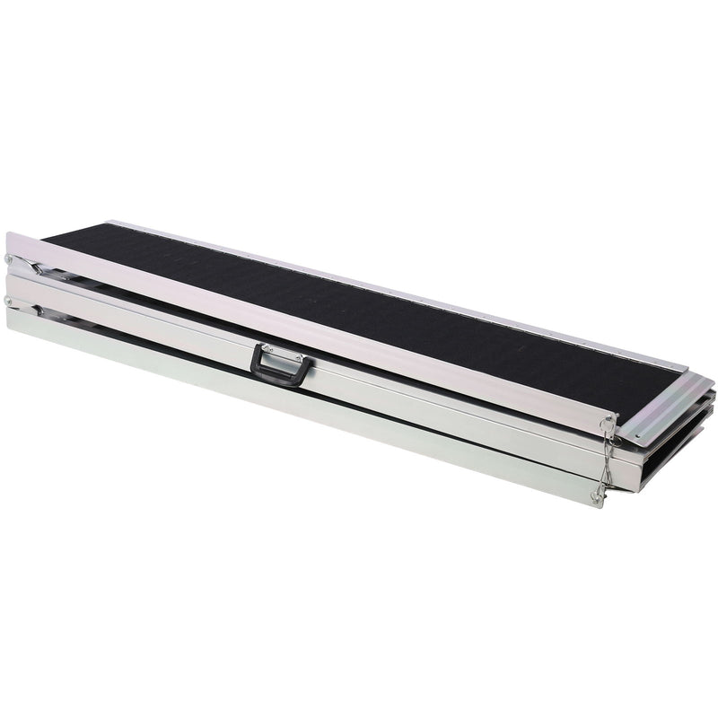 Portable And Foldable Wheelchair Ramp With Non Skid Surface