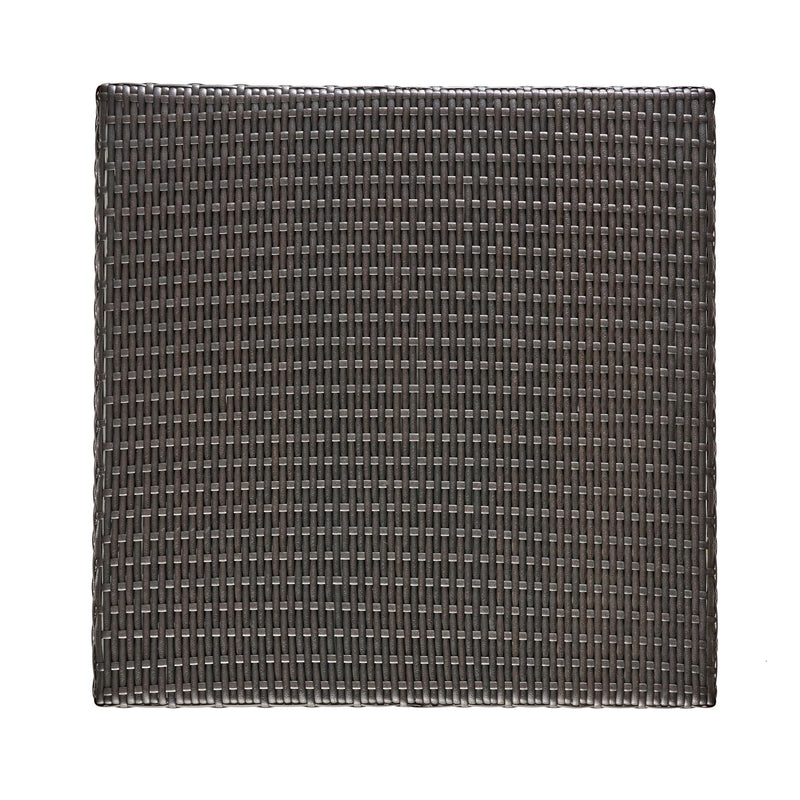 Outdoor Square Rattan Bar Table With Iron Frame - Multi Brown