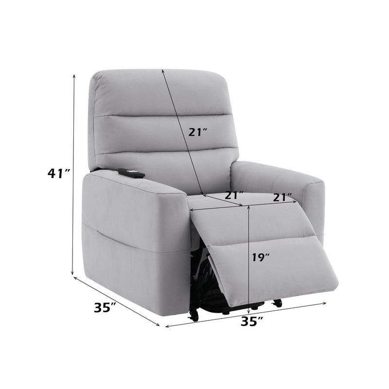 Freddie - Power Motion Recliner With Lift - Gray