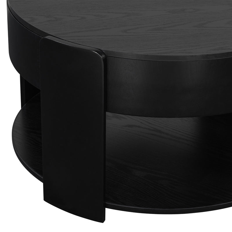 Round Lift Top Coffee Table With Hidden Storage