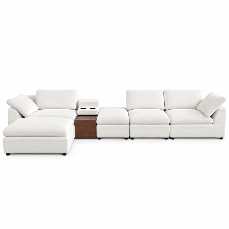 Modular Cloud Couch With Storage Console