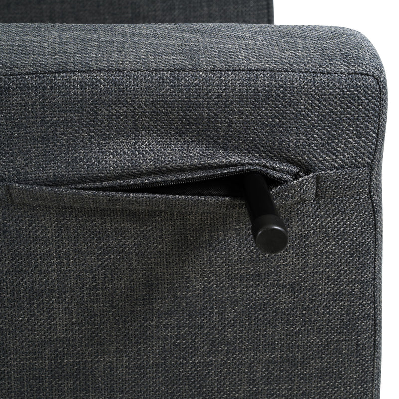 3 In 1 Foldable Chaise Lounge With Adjustable Backrest