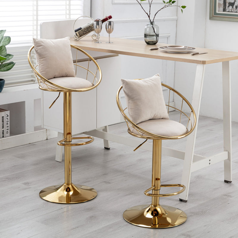 Unique Design Bar Chair, 360 Degree Rotation, Adjustable Height, Suitable For Dining Room And Bar