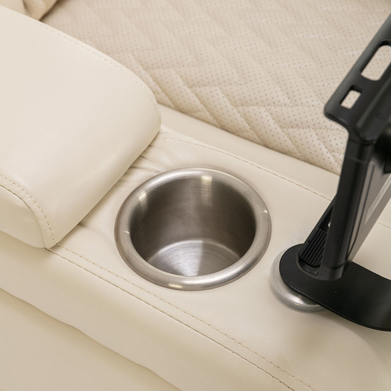 270 Degree Swivel Power Recliner With Tray Table, Phone Holder, Cup Holder, USB Port