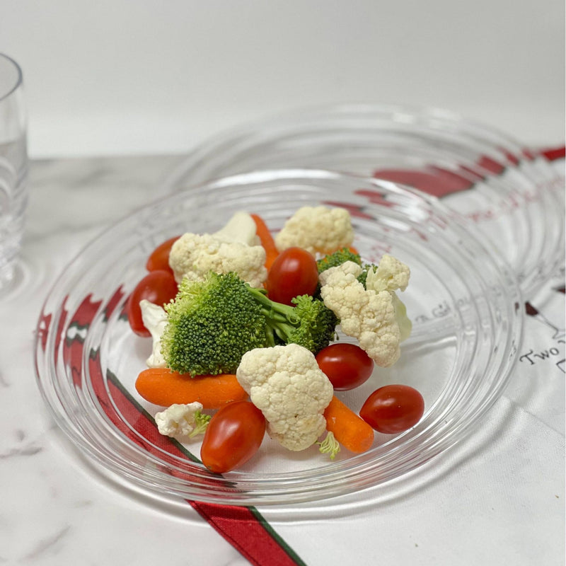 Designer Swirl Acrylic Dinner Plates (Set of 4)