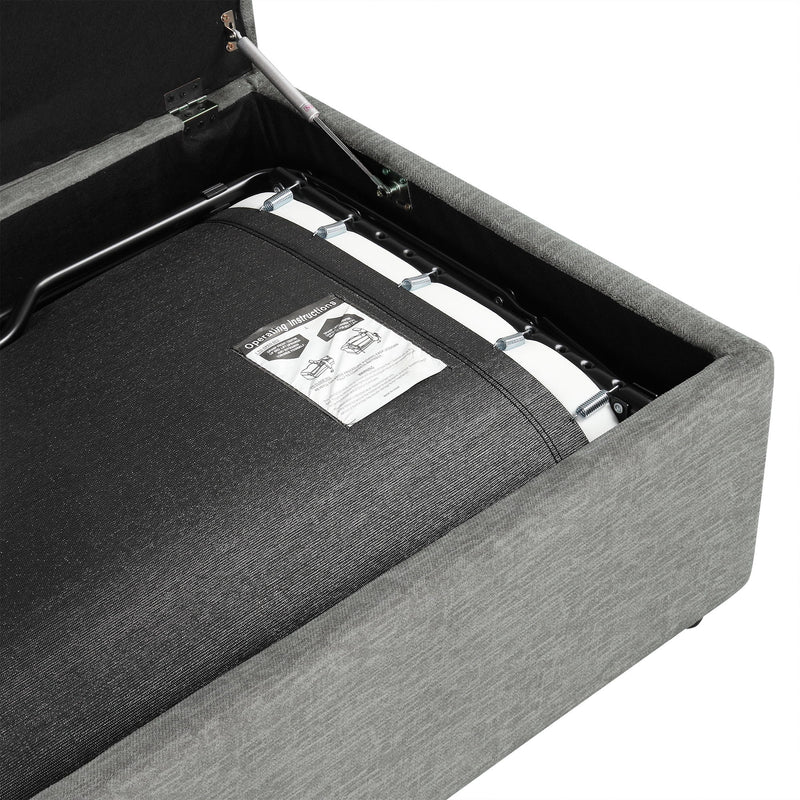 Twin Size Folding Ottoman Sleeper Bed With Mattress Convertible Guest Bed