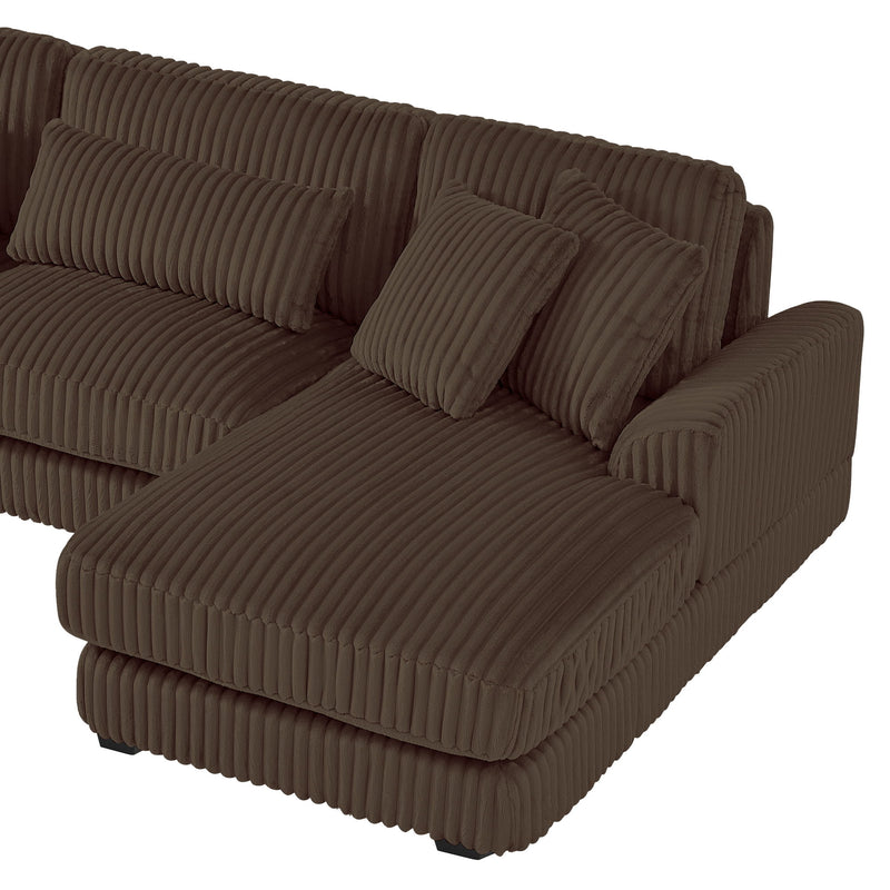 U - Sectional Sofa With Chaise Lounge, Oversized Living Room Couch