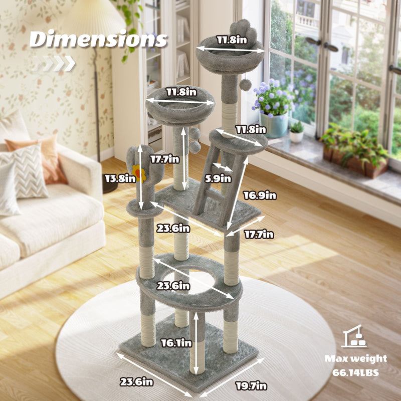 Cactus Cat Tree With Transparent Capsule