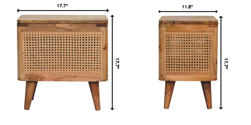 Larissa - Lid Up Storage Stool - Oak