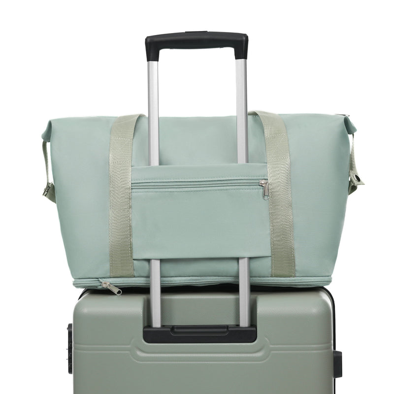 6 Piece Lightweight Hardshell Luggage Set With Double Spinner Wheels, Password Lock