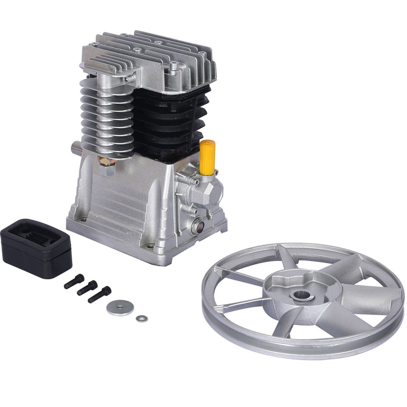 Piston 2Hp Air Compressor Head Pump 115Psi 1.5Kw - Silver